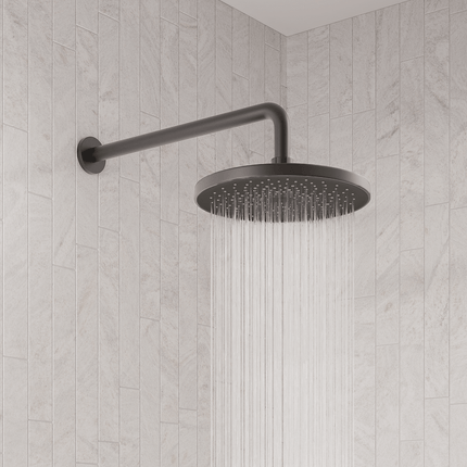 Douche encastrée finition Gun Metal - 30 cm - Cyra