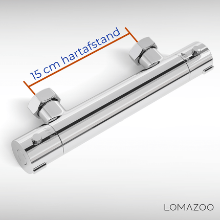 Mitigeur thermostatique de douche finition chrome - 15 cm