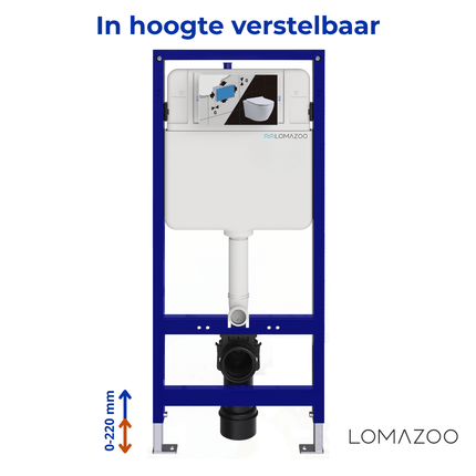 Toilette suspendue carré avec réservoir encastré - Noir - Linea