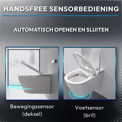 Toilettes intelligentes suspendues avec bidet intégré - blanche - Nexis