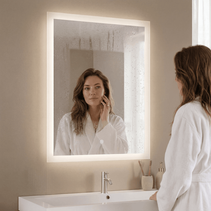 Miroir avec éclairage LED et système anti-buée - 60 cm - Orlando