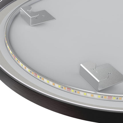 Miroir de salle de bain LED avec éclairage réglable - Noir - 70 cm - Bologna