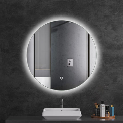 Miroir salle de bain anti-buée avec éclairage LED réglable - 60 cm - CHICAGO