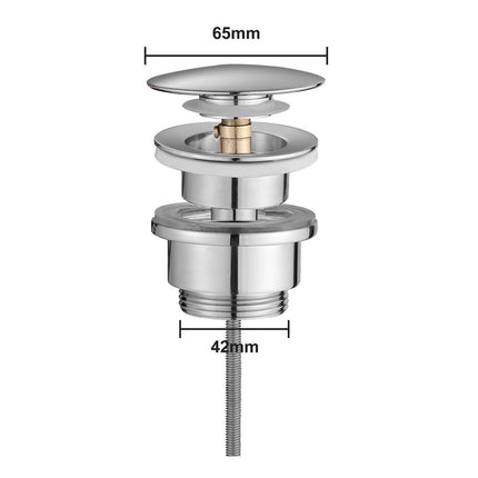 Bouchon de vidange à clic - Chrome - 4,2 cm - DS CONCEPT