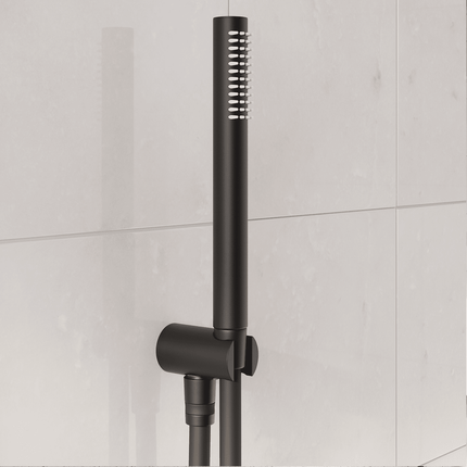 Douche encastrée design contemporain avec mitigeur thermostatique - noir mat - Angie
