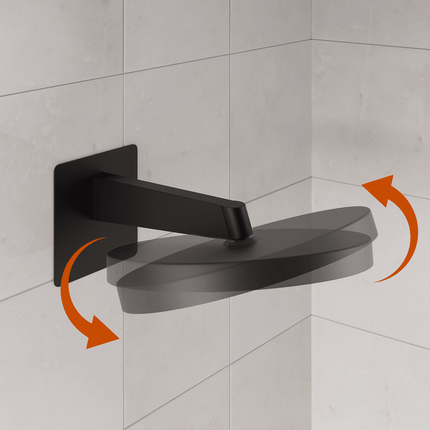 Douche encastrée design contemporain avec mitigeur thermostatique - noir mat - Angie