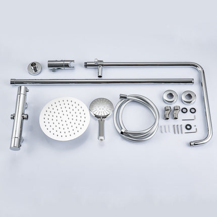 Douche à effet pluie avec mitigeur thermostatique - chrome - 27,7 cm - Ariël