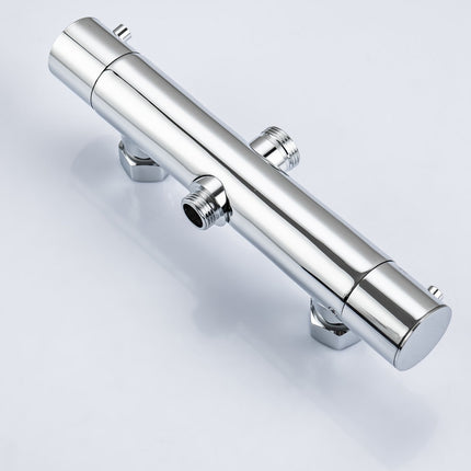 Douche à effet pluie avec mitigeur thermostatique - chrome - 27,7 cm - Ariël
