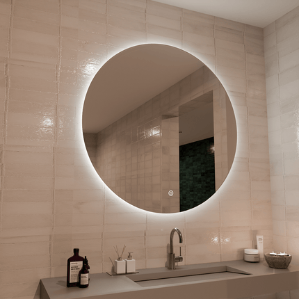 Miroir rond avec fonction anti-buée et éclairage LED réglable - 100 cm - AUSTIN