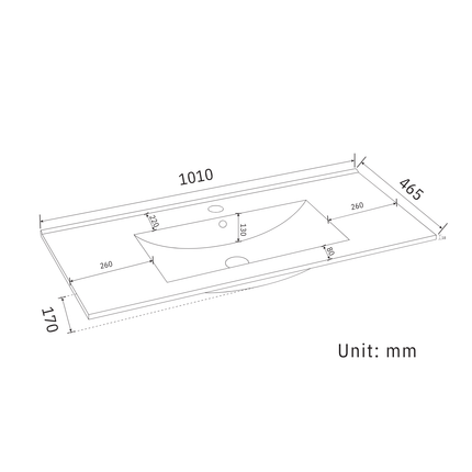 Ensemble meuble de salle de bain suspendu chêne chaud avec vasque blanche marbre minéral - 100 cm - Verona