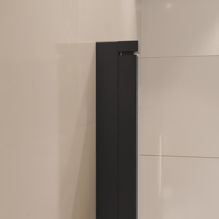 Pare-baignoire pliable avec revêtement Nano - Noir - 120 cm - Caracas