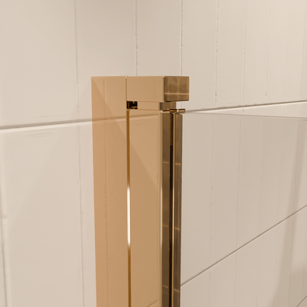 Paroi de baignoire avec revêtement Nano - Or brillant - 100 x 140 cm - Palmas
