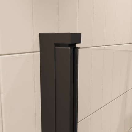 Paroi de baignoire avec revêtement Nano - Noir - 100 cm - Palmas