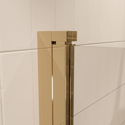 Paroi de baignoire avec traitement Nano - Or brillant - 80 x 140 cm - Palmas