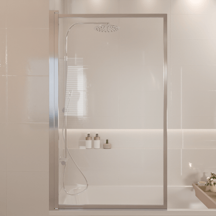 Paroi de baignoire avec revêtement Nano - Chrome - 80 x 140 cm - Salvador