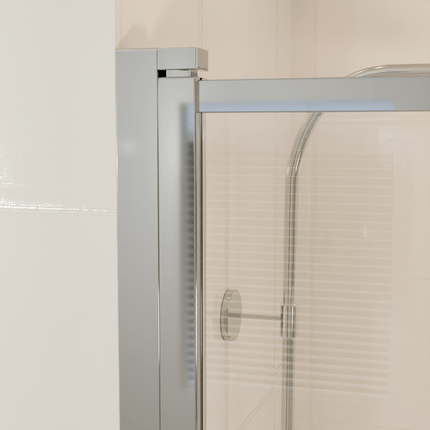Paroi de baignoire avec revêtement Nano - Chrome - 80 x 140 cm - Salvador