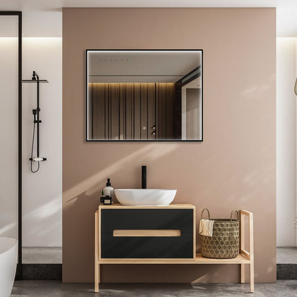 Miroir de salle de bains avec éclairage LED et fonction anti-buée - 80 cm - DS CONCEPT