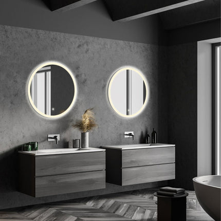 Miroir de salle de bain LED avec fonction anti-buée - 80 cm - BOSTON