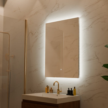 Miroir de salle de bains LED anti-buée - 80 x 60 cm - Cannes