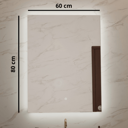 Miroir de salle de bains LED anti-buée - 80 x 60 cm - Cannes