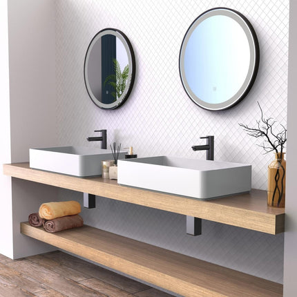 Robinet de lavabo noir avec vasque à poser - Ceres