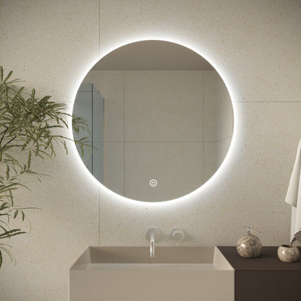 Miroir salle de bain anti-buée avec éclairage LED réglable - 60 cm - CHICAGO