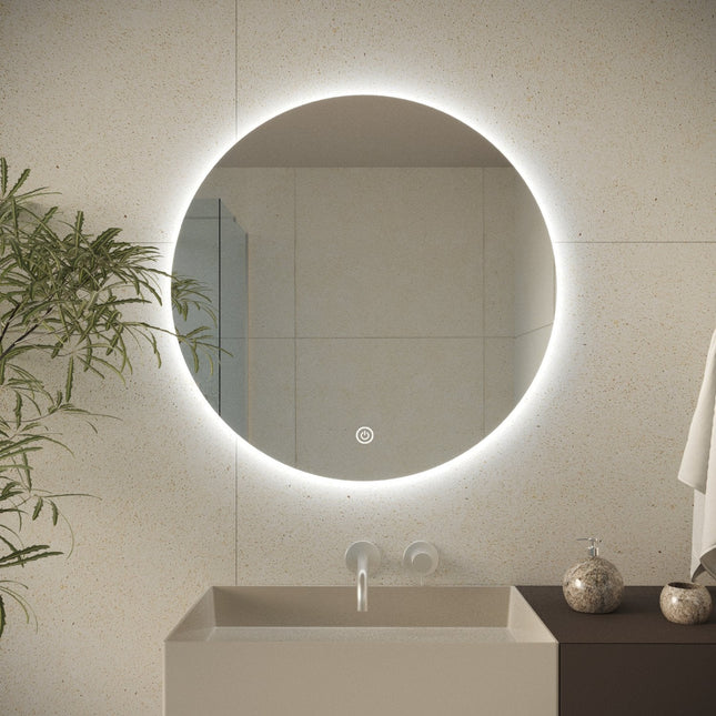 Miroir salle de bain anti-buée avec éclairage LED réglable - 60 cm - CHICAGO