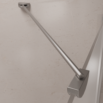 Cabine de douche avec porte battante - Chrome - 90 cm - Medellin