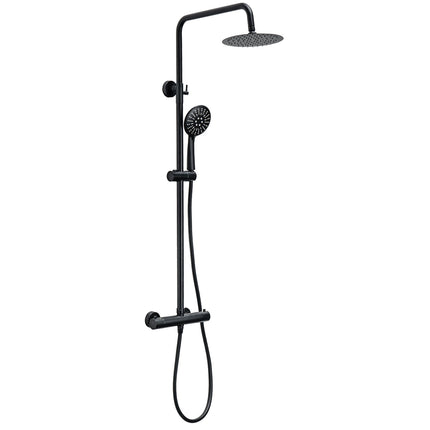 Douche de tête à effet pluie avec mitigeur thermostatique et douchette multifonction - Cooper
