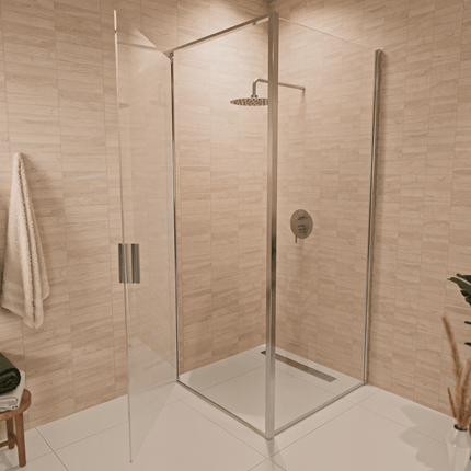 Cabine de douche avec traitement Nano - Chrome - 90 cm - Bogota