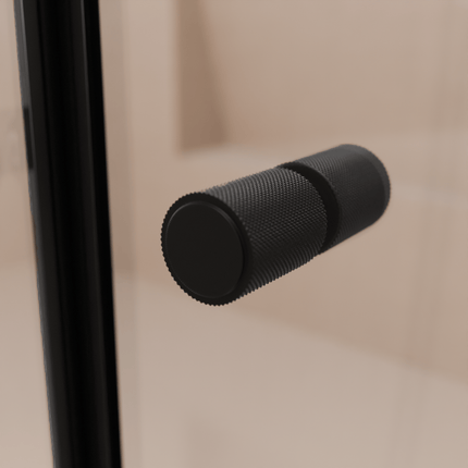 Cabine de douche moderne avec porte pivotante - Noir - 90 cm - Medellin