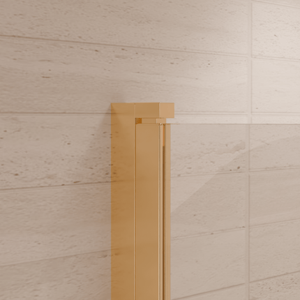 Porte de douche pivotante avec revêtement Nano - Or brillant - 90 cm - Rio