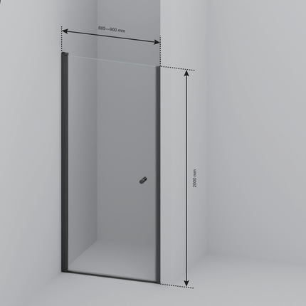 Porte de douche pivotante avec revêtement Nano - Or brillant - 90 cm - Rio