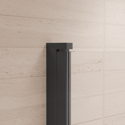 Porte de douche pivotante avec revêtement Nano - Noir - 90 x 200 cm - Rio