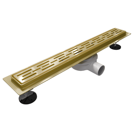 Caniveau de douche en acier inoxydable finition or - 70 cm - DS CONCEPT