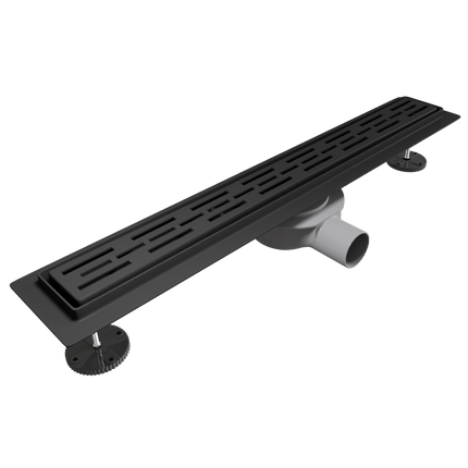 Caniveau de douche design avec siphon pivotant - Noir mat - 70 cm - DS CONCEPT