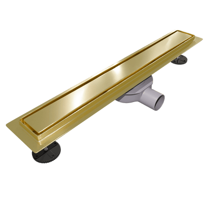 Caniveau de douche en acier inoxydable avec grille réversible - Or - 70 cm - DS CONCEPT