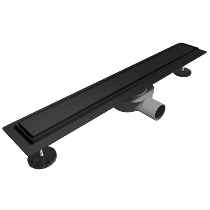 Caniveau de douche design avec grille réversible - Noir mat - 80 cm - DS CONCEPT