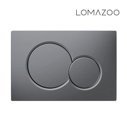 Toilette suspendue design rond avec réservoir encastré - noir - Linea