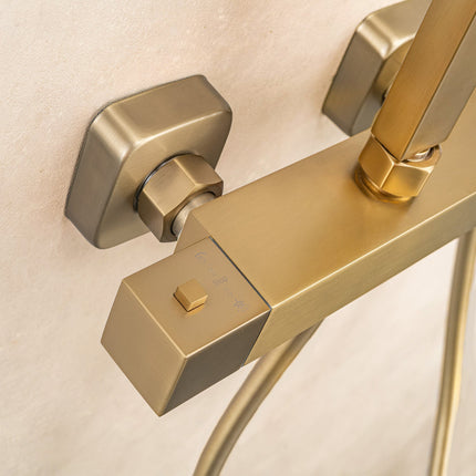 Douche pluie avec mitigeur thermostatique - Or - Étoile
