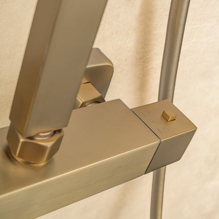 Douche pluie avec mitigeur thermostatique - Or - Étoile