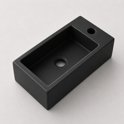Fontaine de toilette compacte finition noire mate - 37 cm - Fonza