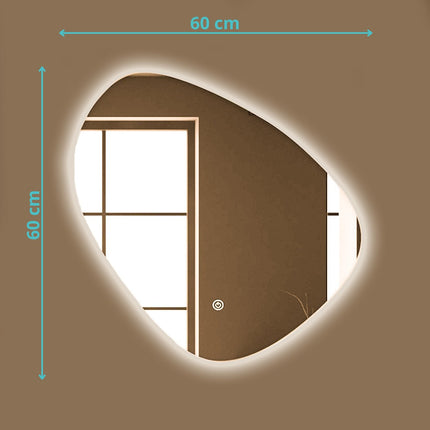 Miroir LED avec fonction anti-buée - 60 x 60 cm - GENEVA