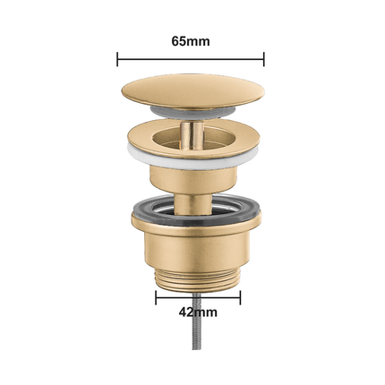 Bouchon de vidange à clic finition dorée - 4,2 cm - DS CONCEPT