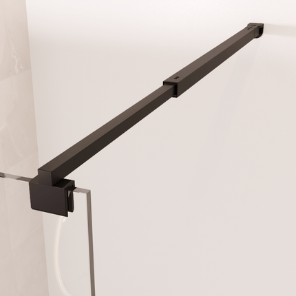 Paroi de douche à l’italienne avec traitement Nano - Noir mat - 120 cm - Lima