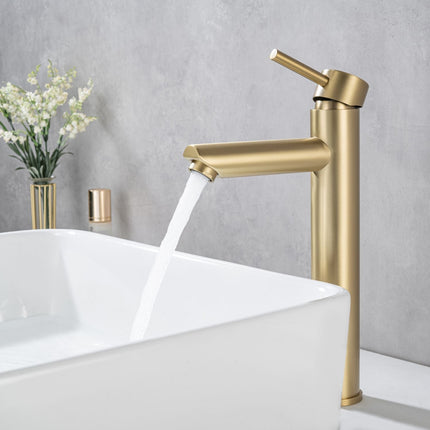 Robinet de lavabo doré avec vasque à poser - Kandy