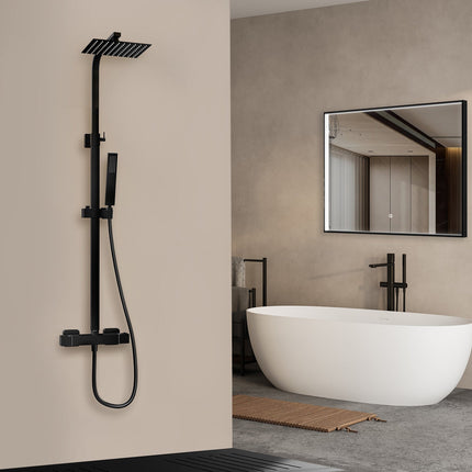 Douche à effet pluie avec robinet thermostatique et douchette à main - DS CONCEPT Kyoto