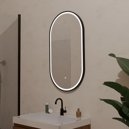Miroir de salle de bains LED avec éclairage réglable - 50 x 90 cm - Leipzig