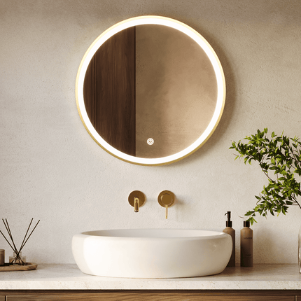 Miroir salle de bains avec fonction anti-buée et éclairage LED - 60 cm - LONDRES