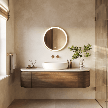 Miroir salle de bains avec fonction anti-buée et éclairage LED - 60 cm - LONDRES